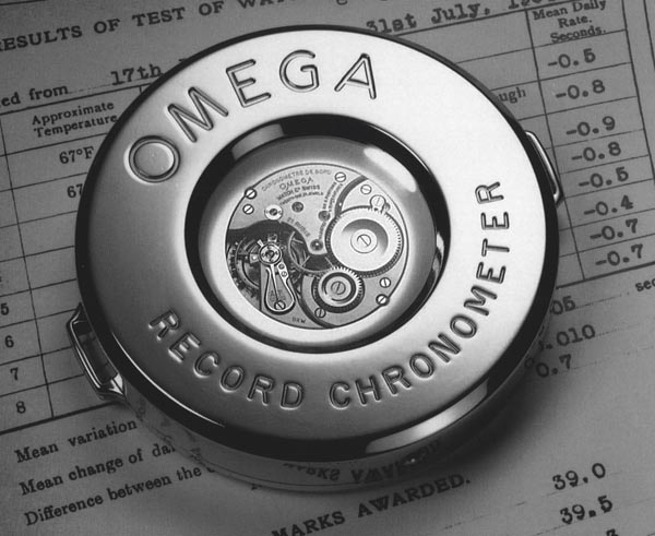 1936年欧米茄创造计时精准度纪录的广告