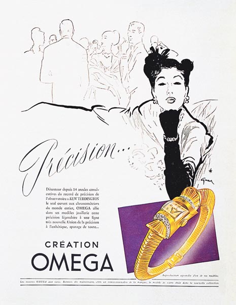 欧米茄“Tubogas”腕表广告宣传海报