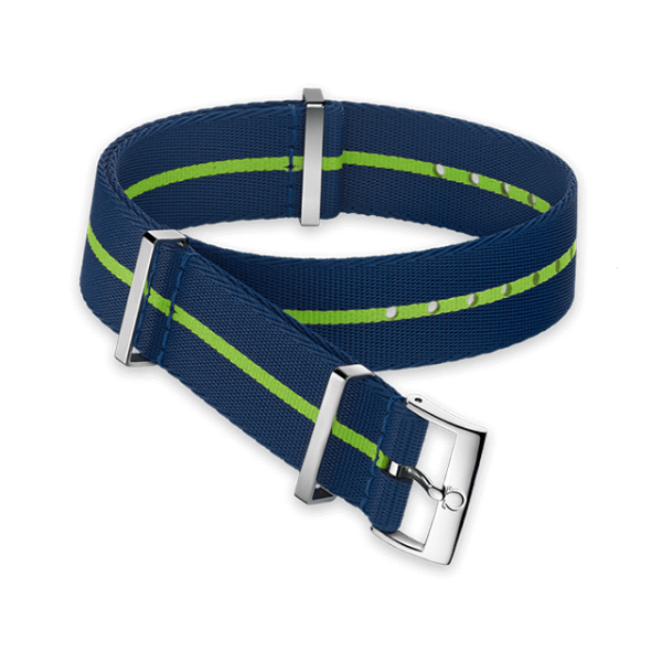 nato表带 绿色条纹蓝色尼龙表带 - 031cwz014695