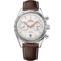 41.5毫米, 精钢表壳 搭配 皮表带