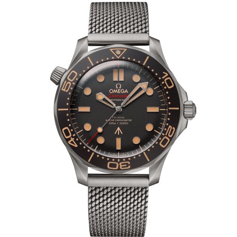 海马系列 300米潜水表 42毫米, 钛金属表壳 搭配 钛金属表链 007版腕表 - SKU码 210.90.42.20.01.001