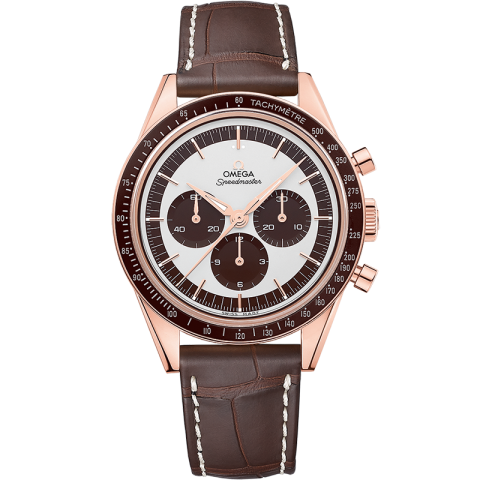 超霸系列 周年系列 39.7毫米, Sedna™ 18k金表壳 搭配 皮表带 首枚欧米茄太空表 - SKU码 311.63.40.30.02.001