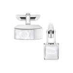 欧米茄Aqua系列 袖扣, 珍珠贝母, 精钢 - CA02ST0700205