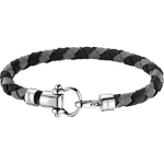 欧米茄Aqua系列 手链, 黑色和灰色尼龙纤维编织手链, 精钢 - BA02CW00001R2