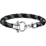 欧米茄Aqua系列 手链, 黑色和灰色尼龙纤维编织手链, 精钢 - BA05CW0000103