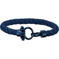 欧米茄Aqua系列 Sailing 手链, 蓝色尼龙纤维编织手链, 经过蓝色CVD处理的精钢 - BA05CW0001803