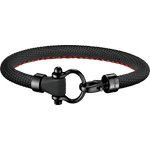 欧米茄Aqua系列 手链, 黑色橡胶, 精钢 - BA05ST0000403