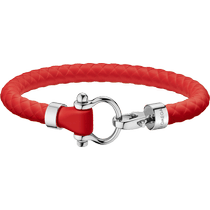 欧米茄Aqua系列 Sailing 手链, 红色橡胶, 精钢 - BA05ST0001403