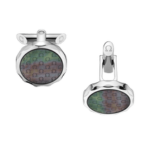 欧米茄Aqua系列 海马系列 袖扣, 精钢, 大溪地珍珠贝母 - C607ST0700105