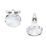 欧米茄Aqua系列 袖扣, 珍珠贝母, 精钢 - C93STA0504105