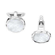 欧米茄Aqua系列 袖扣, 珍珠贝母, 精钢 - C93STA0504105
