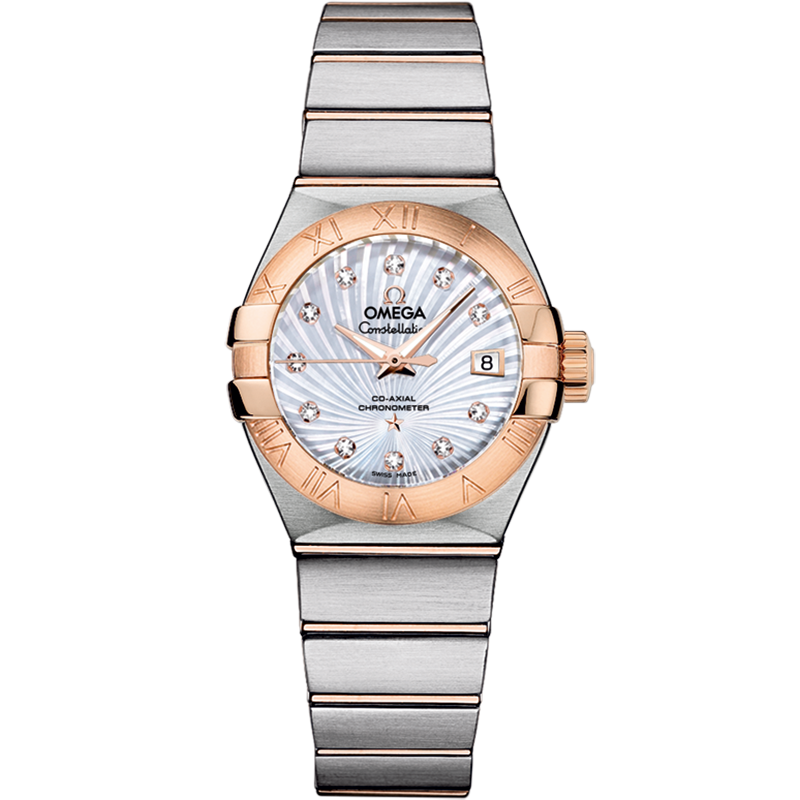 星座系列 27毫米, 精钢-红金表壳 搭配 精钢-红金表链 - 123.20.27.20.55.001 - 影像 1
