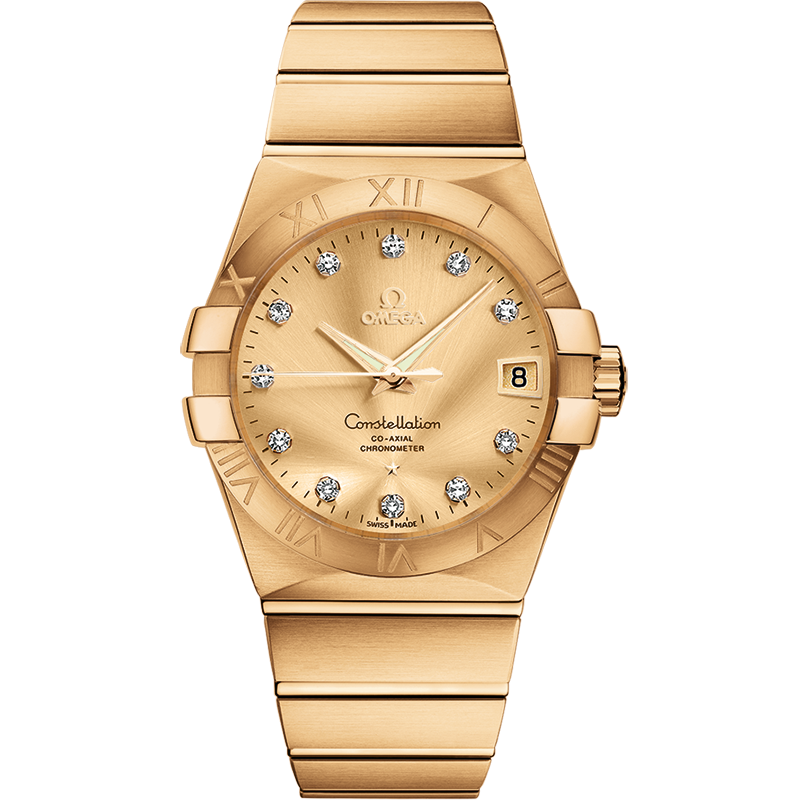 星座系列 38毫米, 黄色18 k金表壳 搭配 黄色18 k金表链 - 123.50.38.21.58.001 - 影像 1