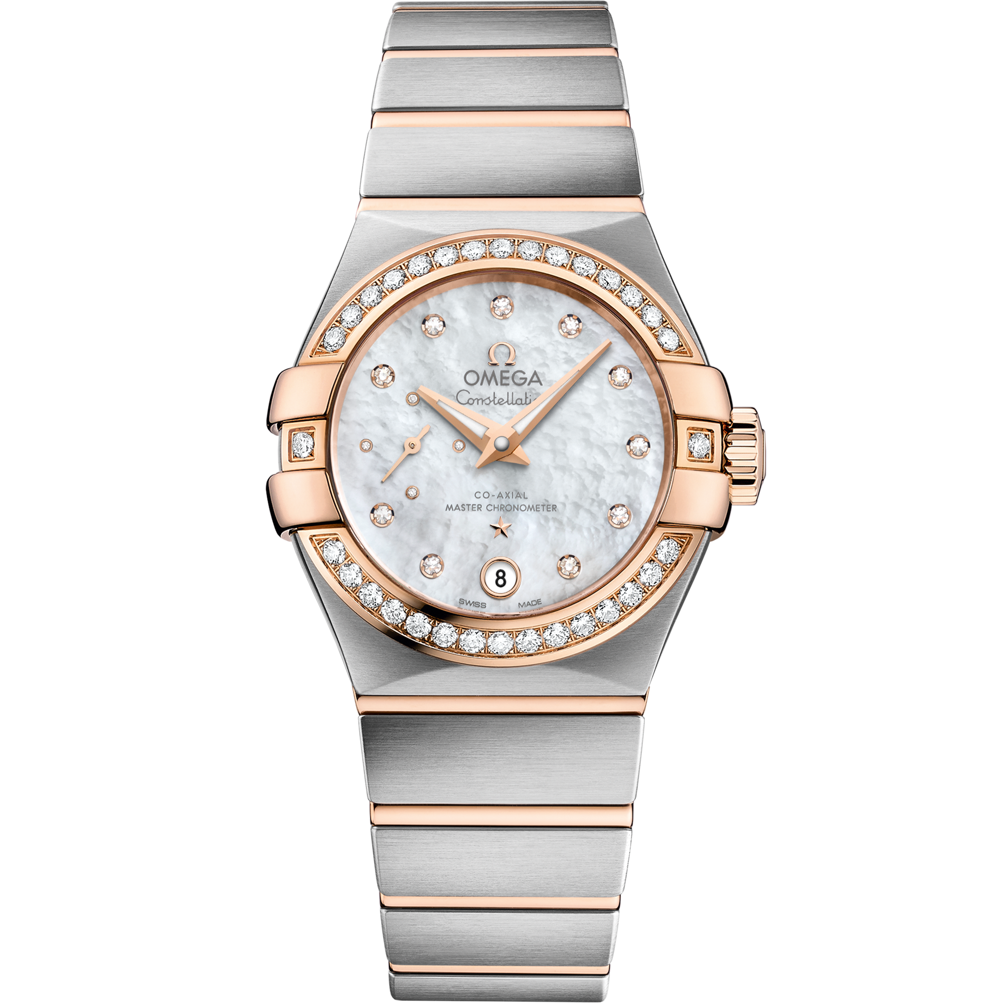 星座系列 27毫米, 精钢-红金表壳 搭配 精钢-红金表链 - 127.25.27.20.55.001 - 影像 1