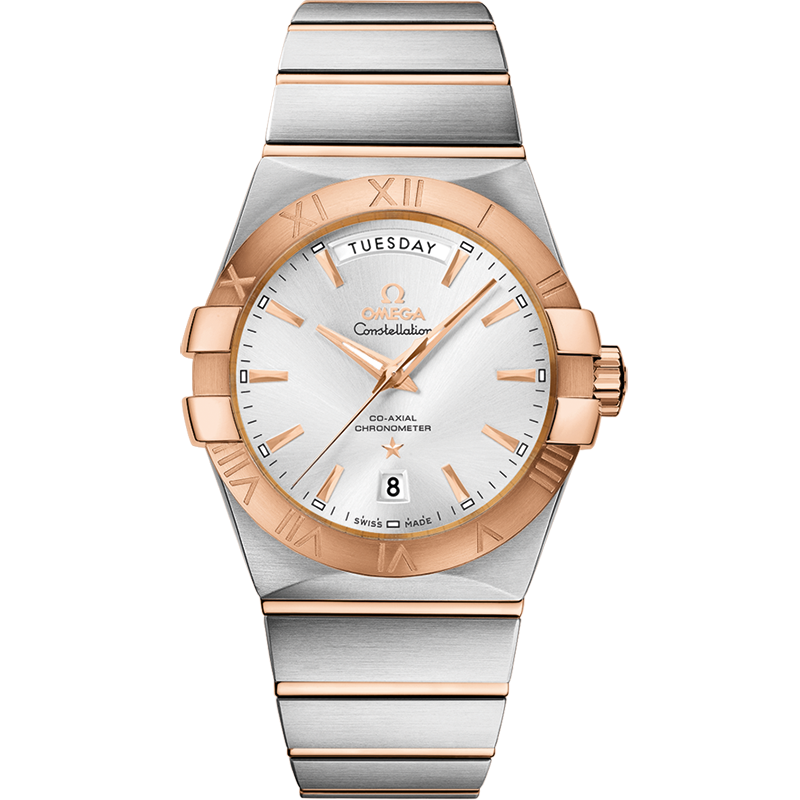 星座系列 38毫米, 精钢-红金表壳 搭配 精钢-红金表链 - 123.20.38.22.02.001 - 影像 1