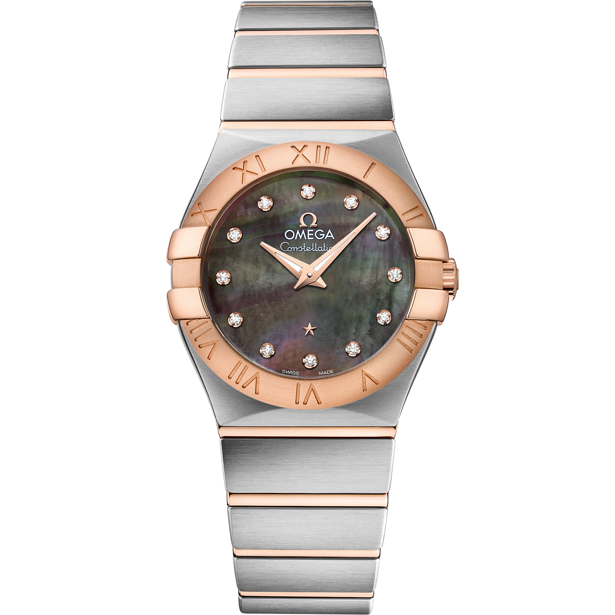 星座系列 27毫米, 精钢-红金表壳 搭配 精钢-红金表链 - 123.20.27.60.57.006 - 影像 1