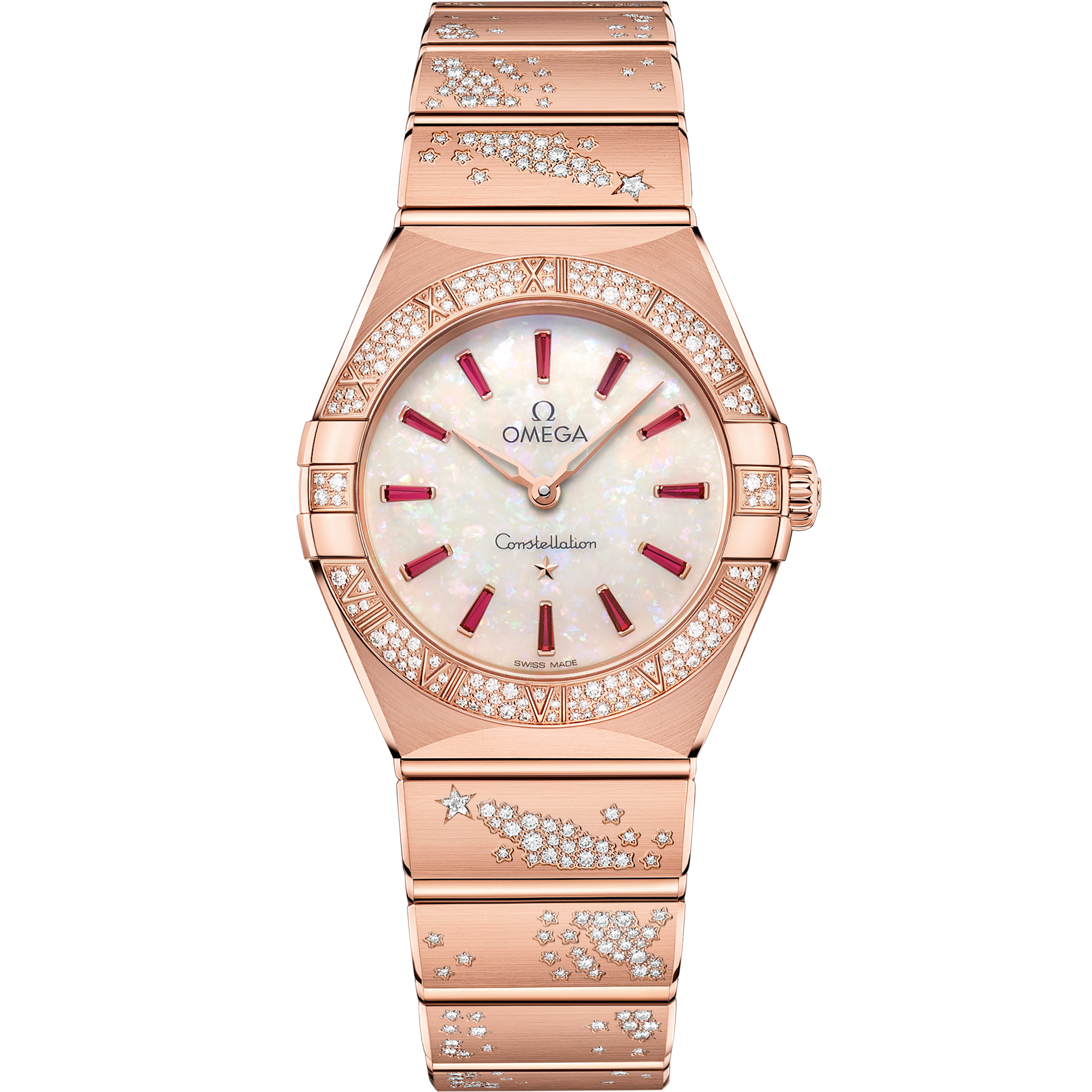 星座系列 28毫米, Sedna™ 18k金表壳 搭配 Sedna™ 18k金表链 - 131.55.28.60.99.003 - 影像 1