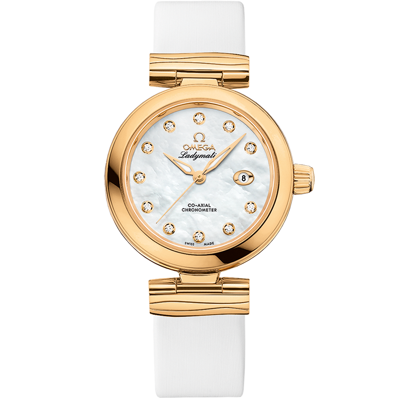 碟飞系列 Ladymatic 34毫米, 黄色18 k金表壳 搭配 皮表带 - 425.62.34.20.55.003 - 影像 1