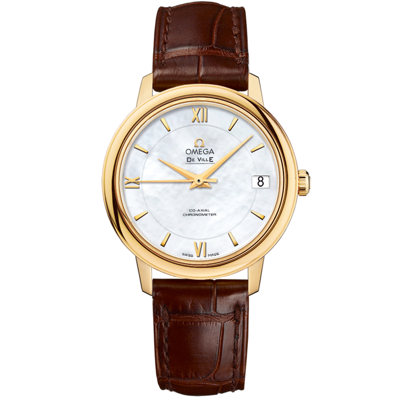 碟飞系列 典雅腕表 32.7毫米, 黄色18 k金表壳 搭配 皮表带 - 424.53.33.20.05.002 - 影像 1