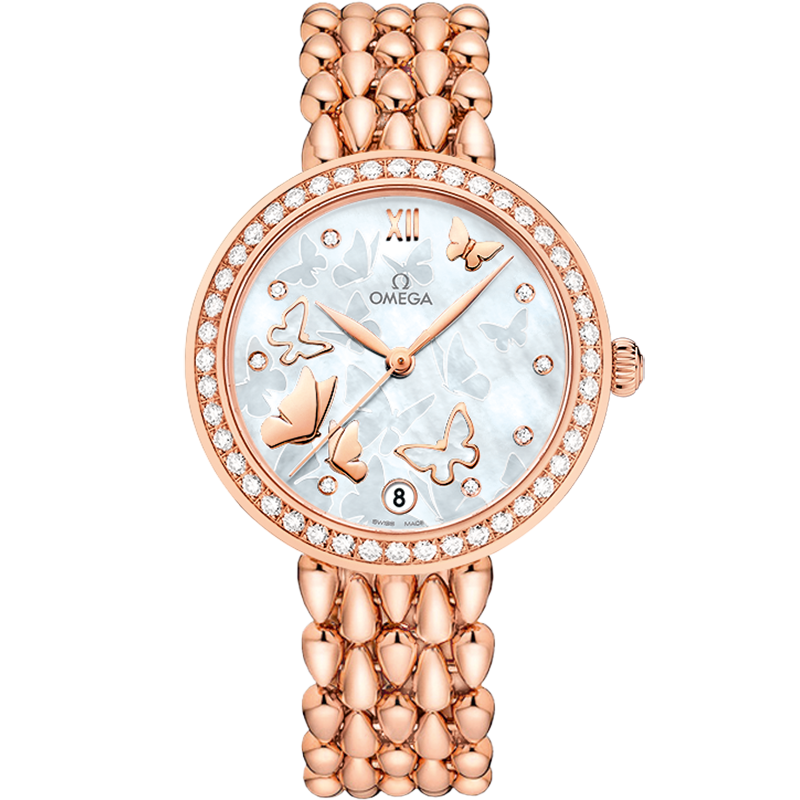 碟飞系列 典雅腕表 32.7毫米, 红色k金表壳 搭配 红色k金表链 - 424.55.33.20.55.006 - 影像 1