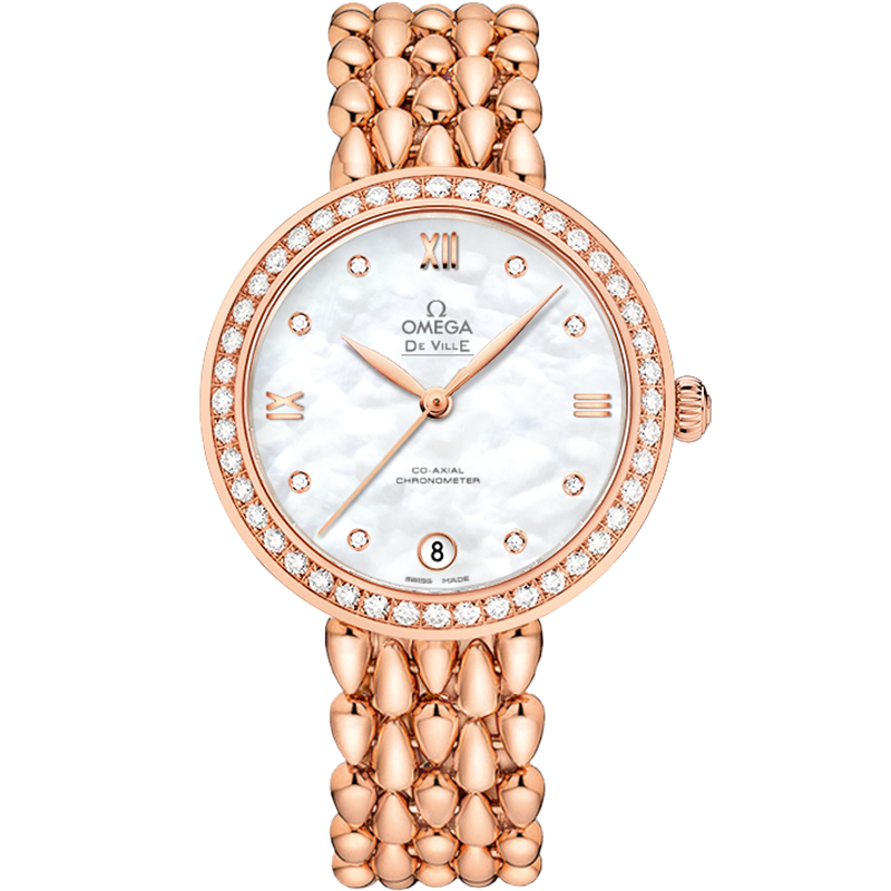 碟飞系列 典雅腕表 32.7毫米, 红色k金表壳 搭配 红色k金表链 - 424.55.33.20.55.007 - 影像 1