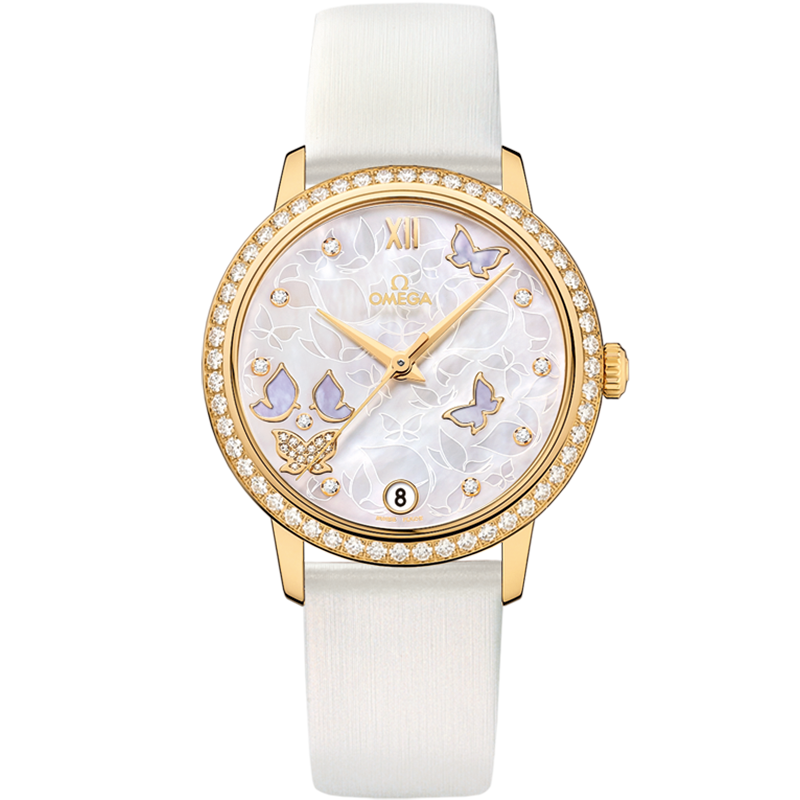 碟飞系列 典雅腕表 32.7毫米, 黄色18 k金表壳 搭配 皮表带 - 424.57.33.20.55.003 - 影像 1