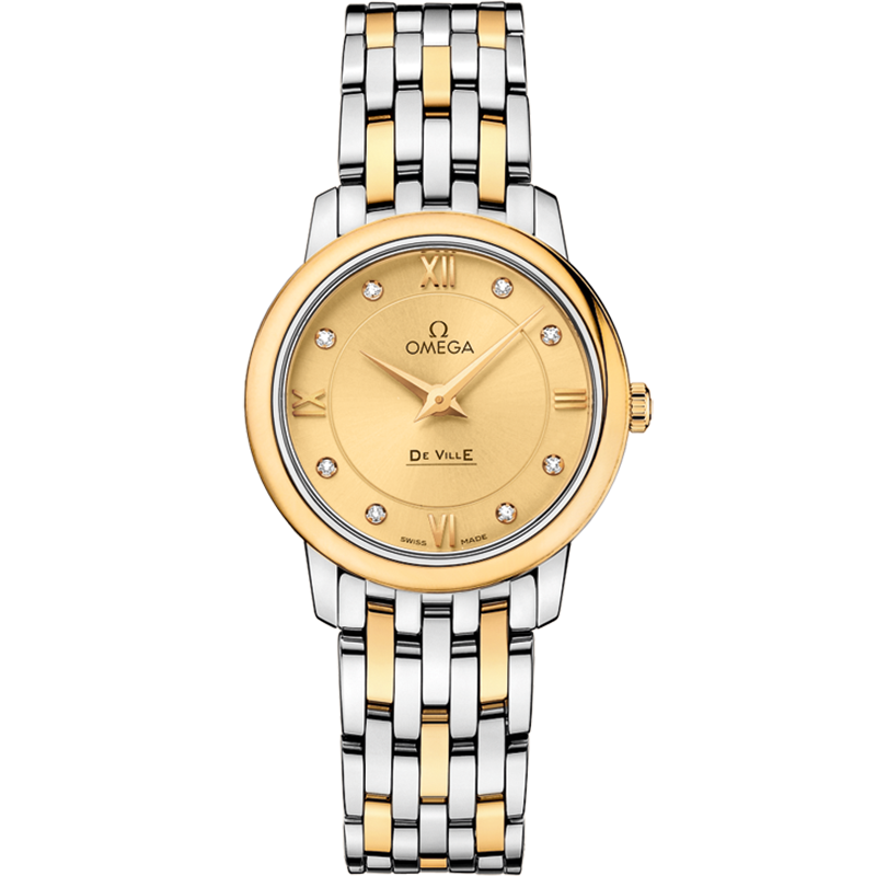 碟飞系列 典雅腕表 27.4毫米, 精钢-黄色18 k金表壳 搭配 精钢-黄色18 k金表链 - 424.20.27.60.58.001 - 影像 1