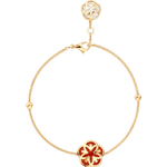 欧米茄FLOWER系列 手链, 黄色18K金, 弧面型红玉髓, 弧面形珍珠母贝 - B603BB0700305