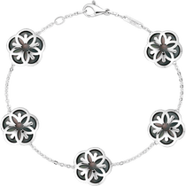 欧米茄FLOWER系列 手链, 白色18K金, 大溪地凸圆形珍珠贝母 - B603BC0700205