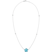 欧米茄FLOWER系列 项链, 白色18k金, 绿松石 - N603BC0700605