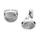 Omegaman<span class="nowrap">ia</span> 袖扣, 蓝宝石玻璃扣面, 精钢 - CA02ST0002005