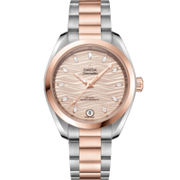 海马系列 AQUA TERRA 150米腕表 34毫米, 精钢-Sedna™ 18k金表壳 搭配 精钢-Sedna™ 18k金表链 - 22020342059001