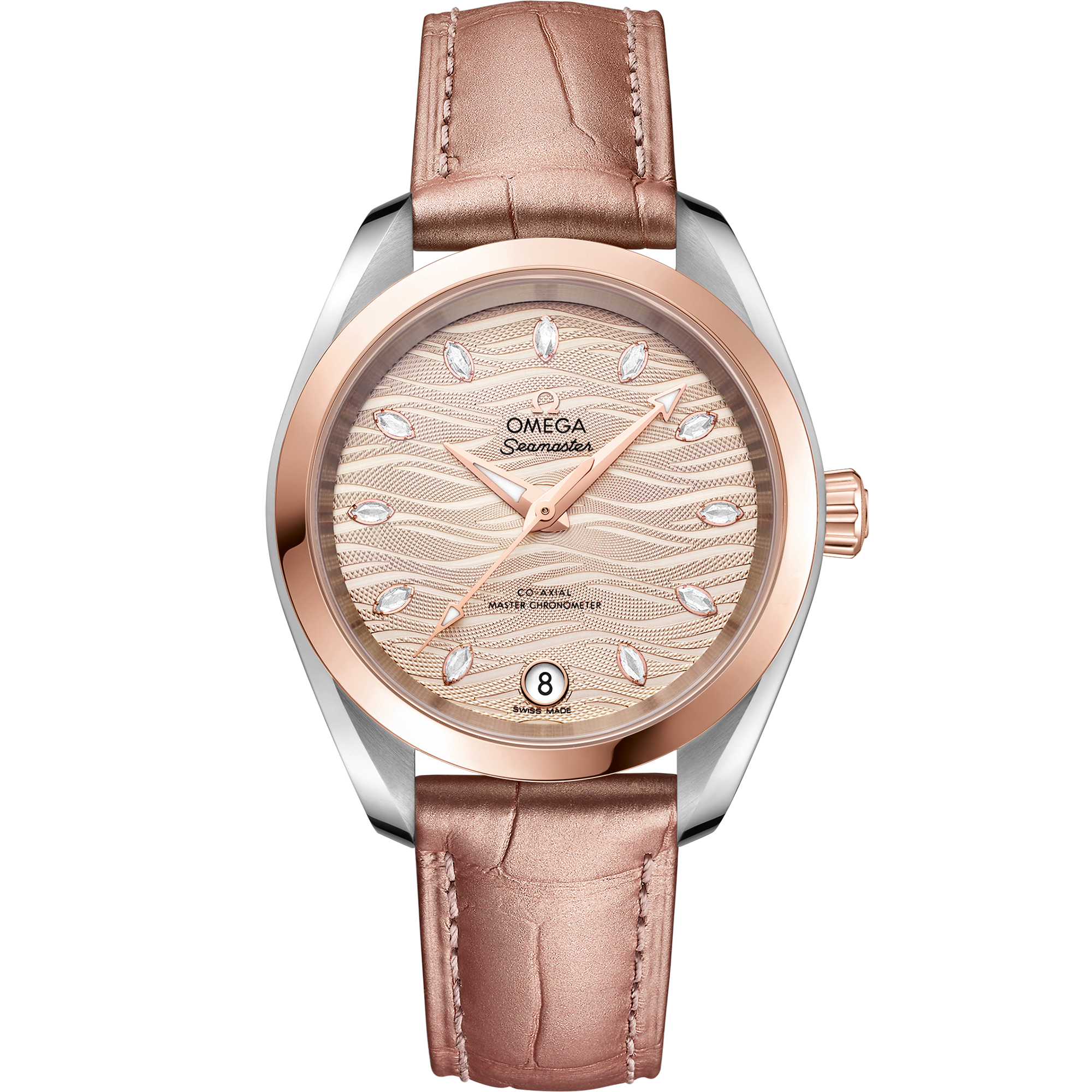 海马系列 AQUA TERRA 150米腕表 34毫米, 精钢-Sedna™ 18k金表壳 搭配 皮表带 - 220.23.34.20.59.001 - 影像 1