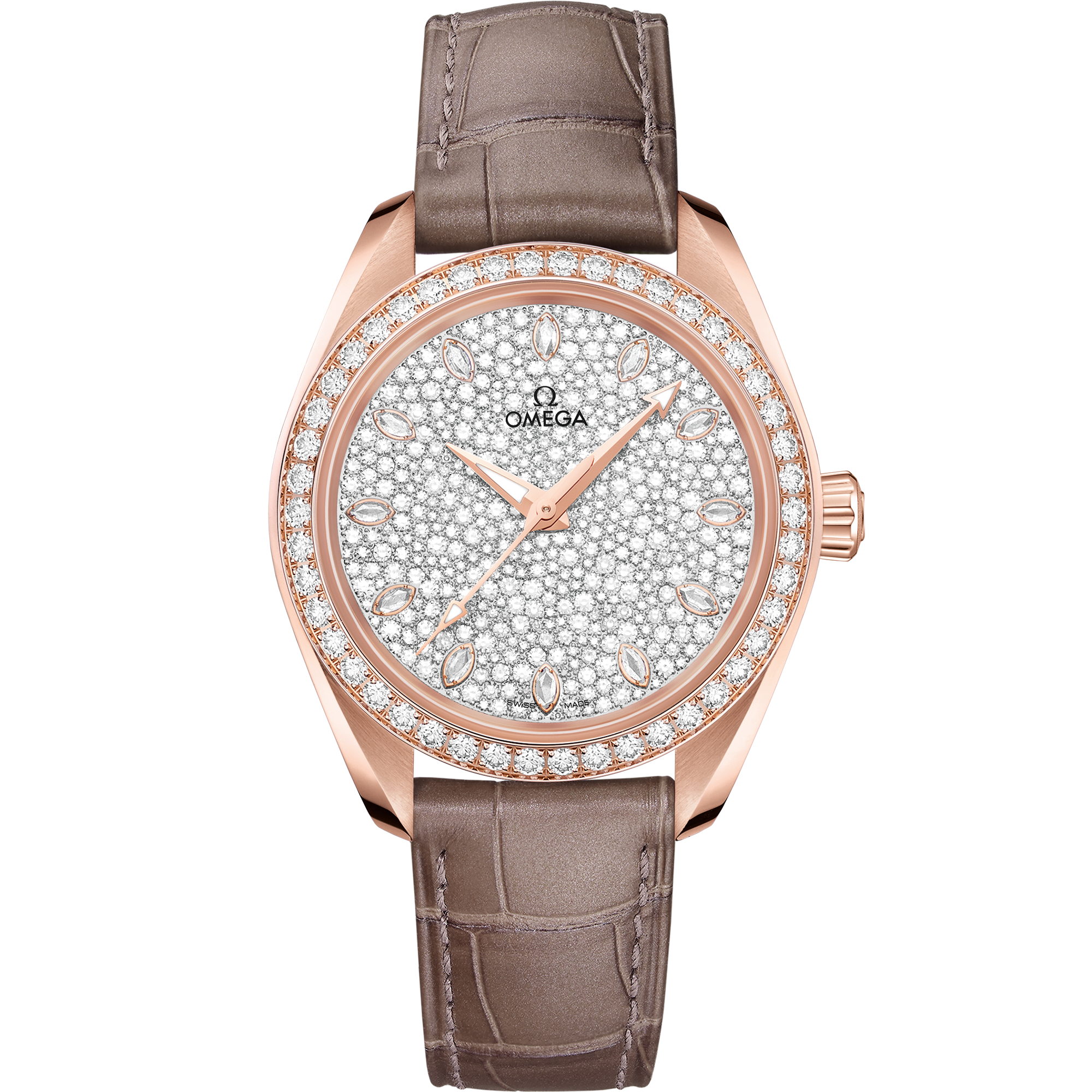 海马系列 AQUA TERRA 150米腕表 34毫米, Sedna™ 18k金表壳 搭配 皮表带 - 220.58.34.20.99.003 - 影像 1