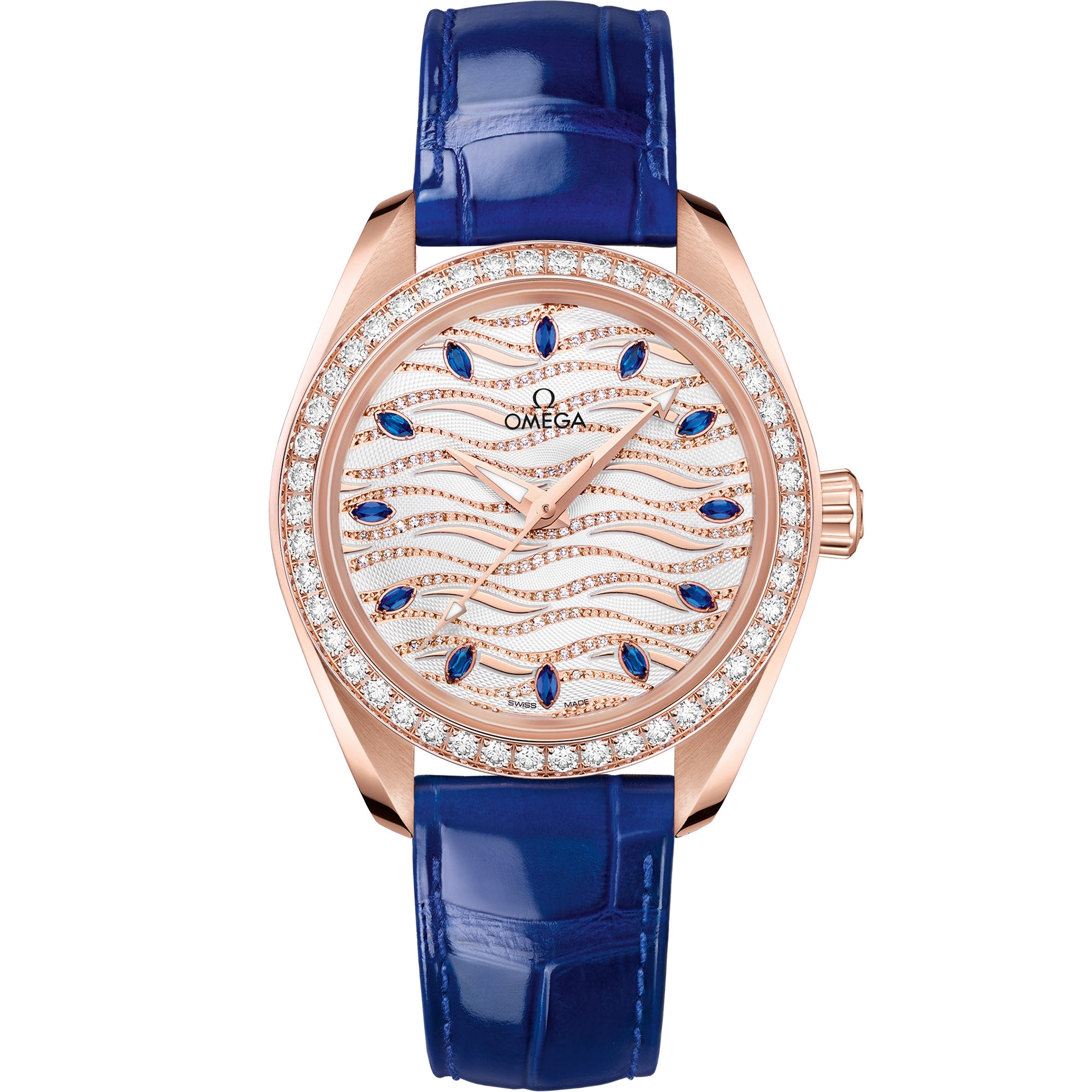 海马系列 AQUA TERRA 150米腕表 34毫米, Sedna™ 18k金表壳 搭配 皮表带 - 220.58.34.20.99.005 - 影像 1