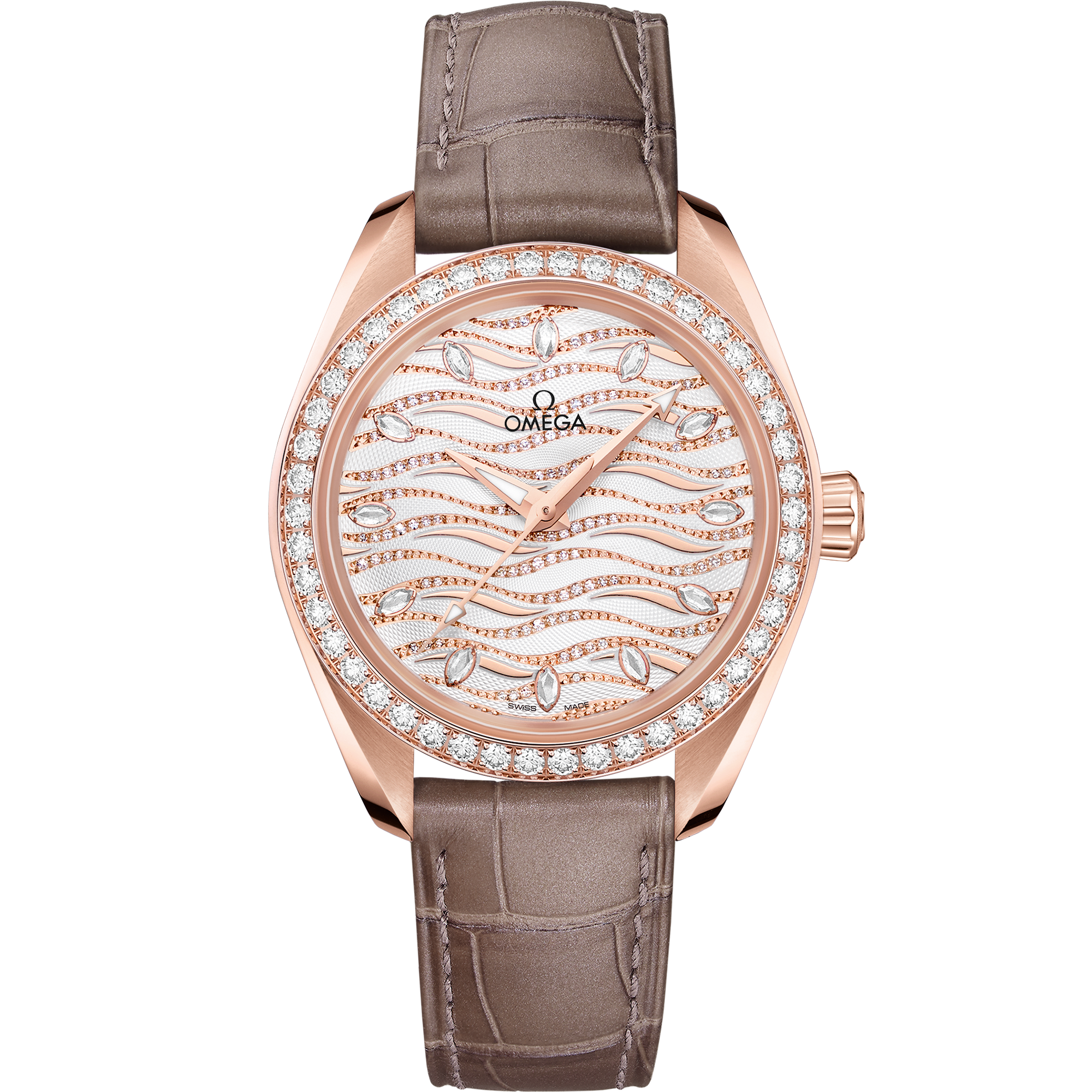 海马系列 AQUA TERRA 150米腕表 34毫米, Sedna™ 18k金表壳 搭配 皮表带 - 220.58.34.20.99.006 - 影像 1