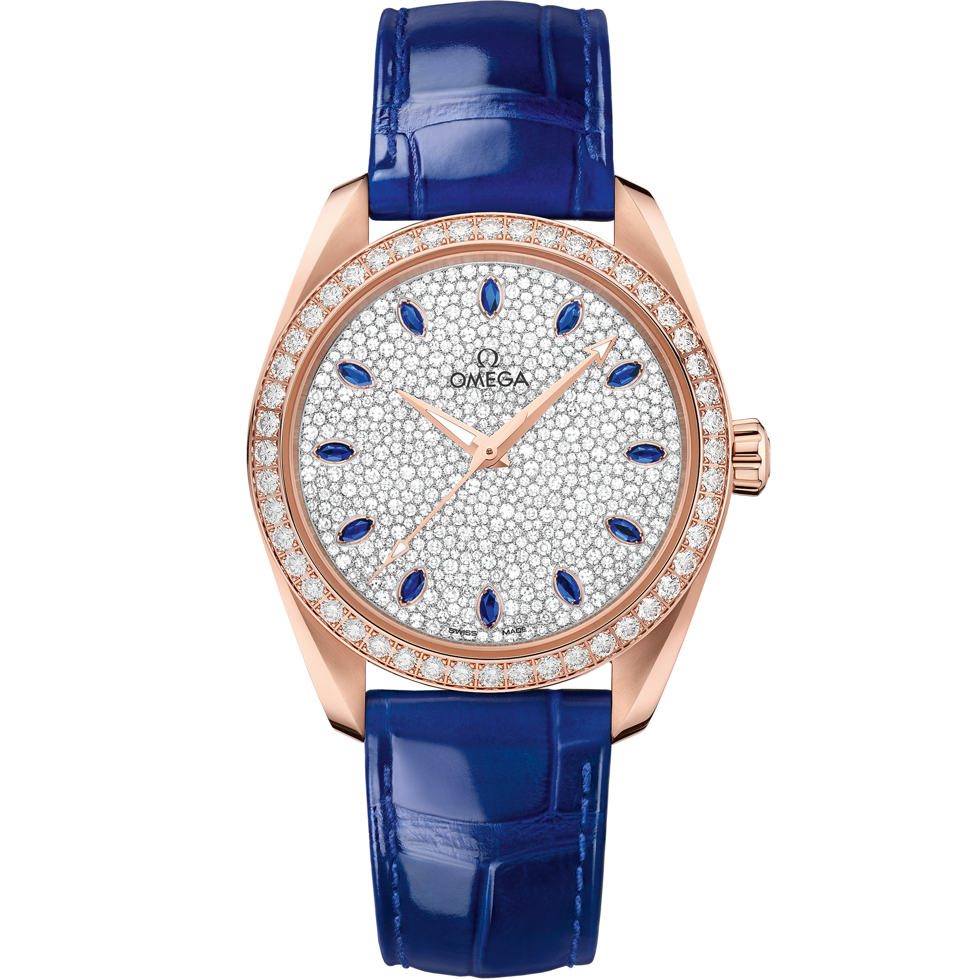 海马系列 AQUA TERRA 150米腕表 38毫米, Sedna™ 18k金表壳 搭配 皮表带 - 220.58.38.20.99.002 - 影像 1