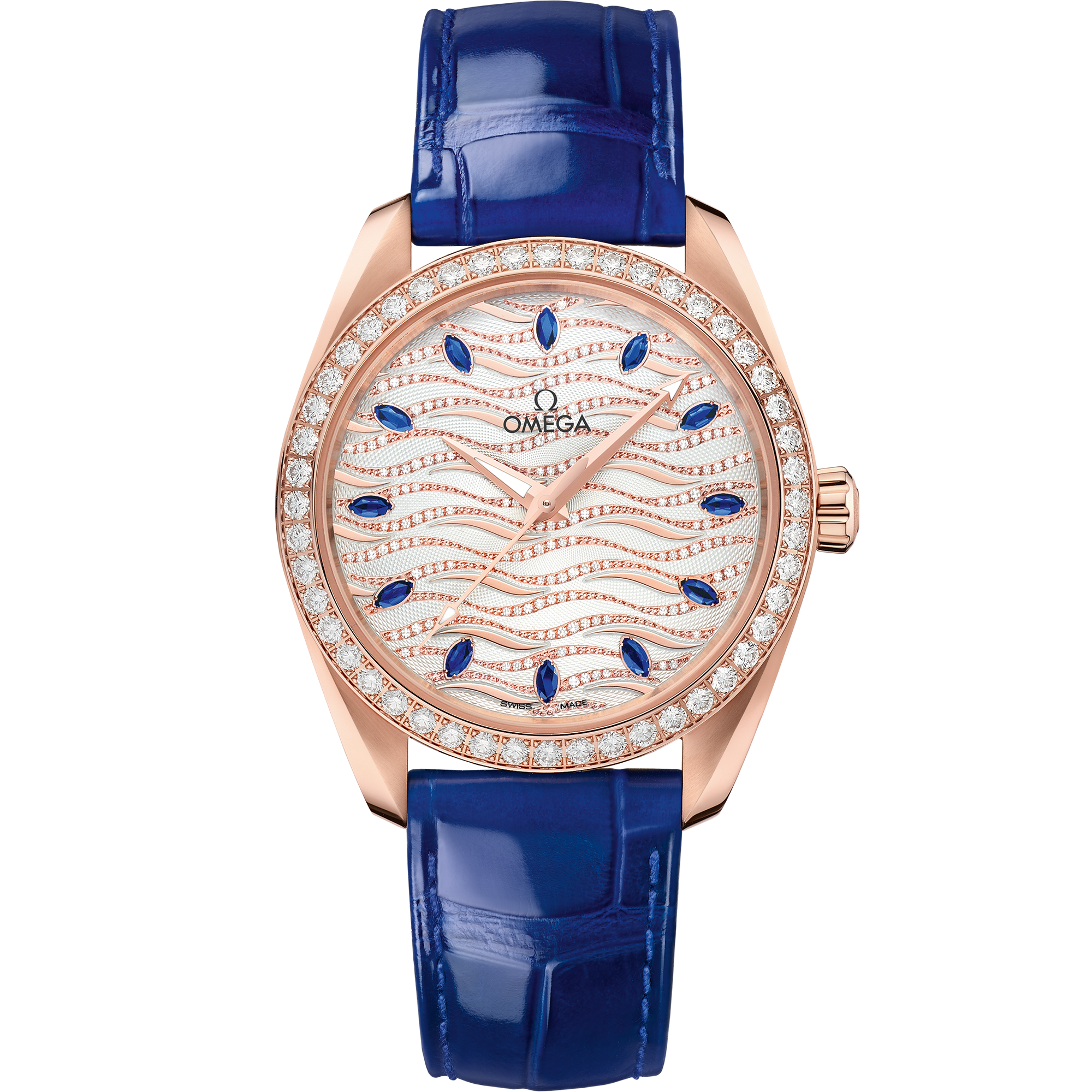 海马系列 AQUA TERRA 150米腕表 38毫米, Sedna™ 18k金表壳 搭配 皮表带 - 220.58.38.20.99.005 - 影像 1