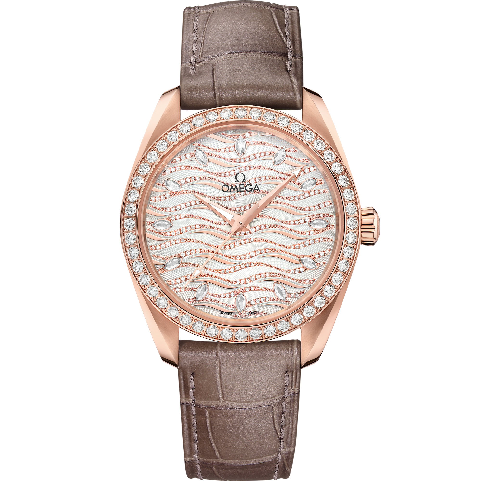 海马系列 AQUA TERRA 150米腕表 38毫米, Sedna™ 18k金表壳 搭配 皮表带 - 220.58.38.20.99.006 - 影像 1