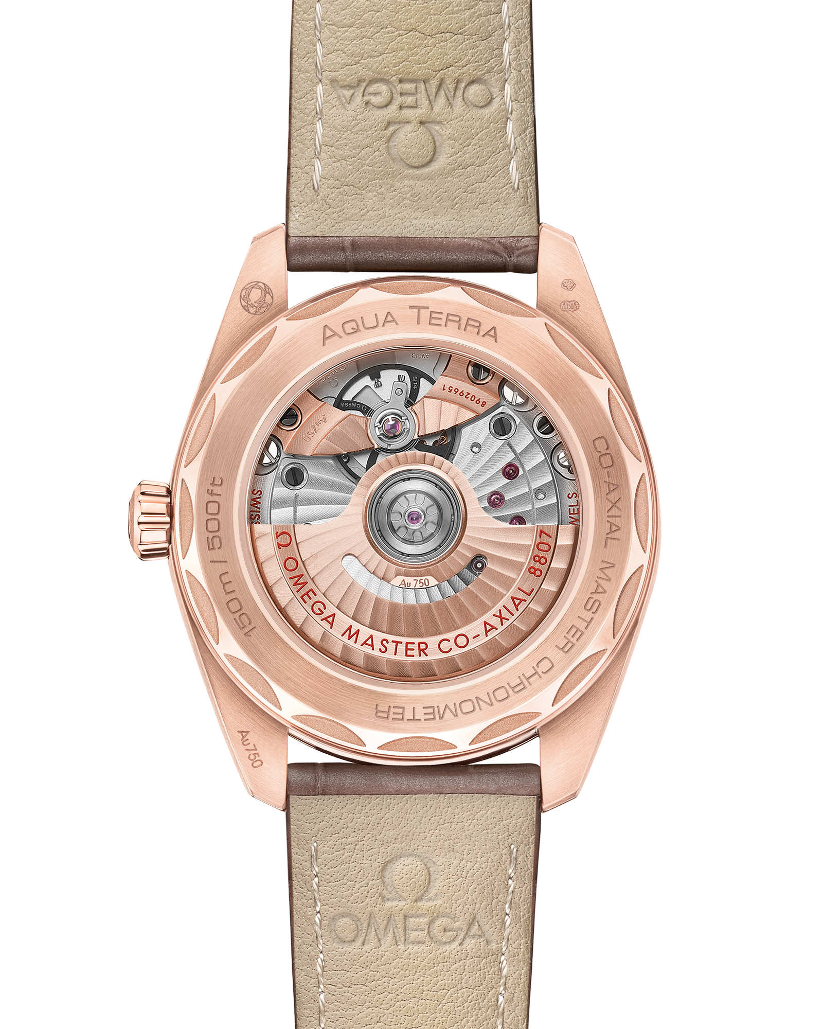 海马系列 AQUA TERRA 150米腕表 38毫米, Sedna™ 18k金表壳 搭配 皮表带 - 220.58.38.20.99.006 - 影像 2