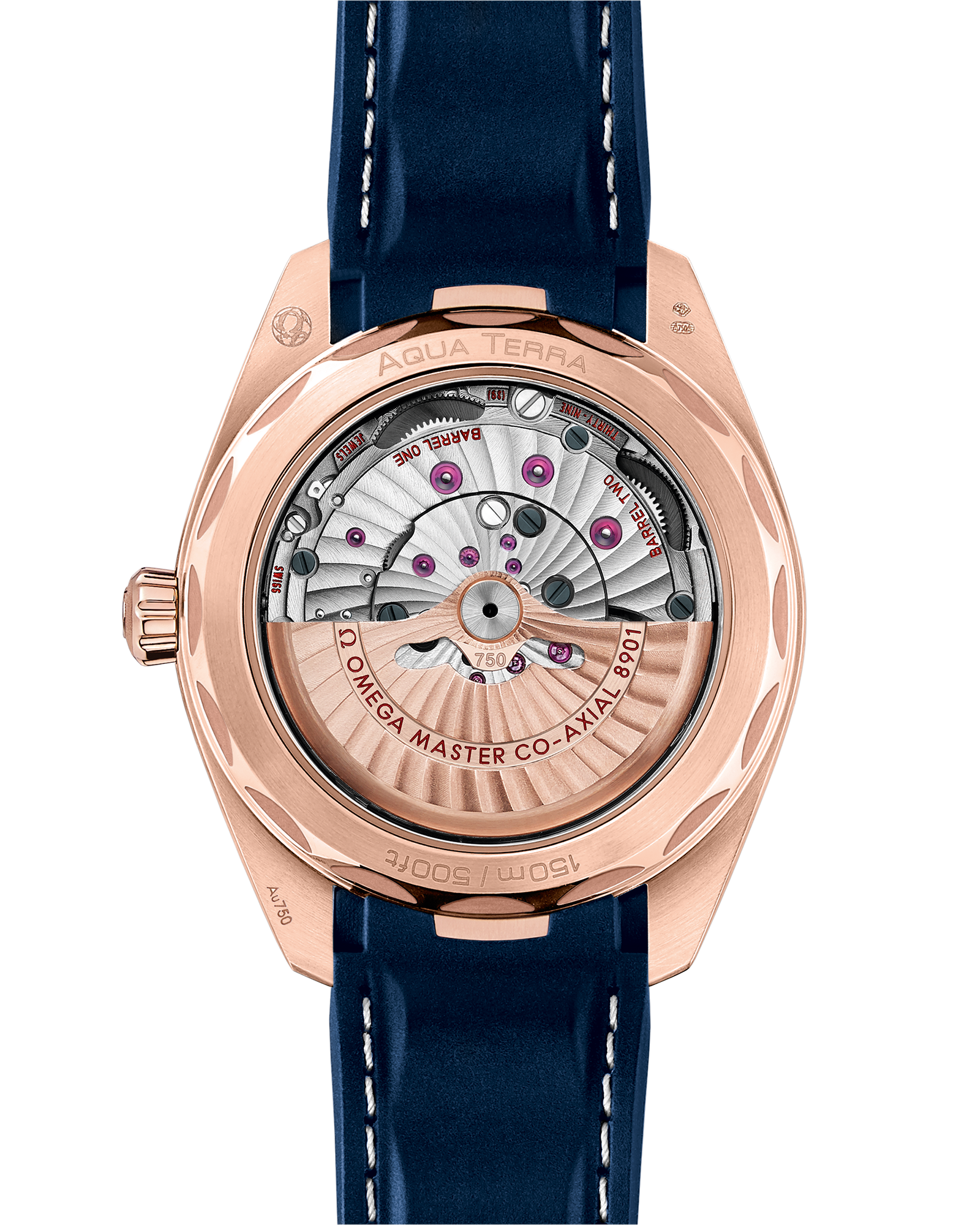 海马系列 AQUA TERRA 150米腕表 41毫米, Sedna™ 18k金表壳 搭配 橡胶表带 - 220.52.41.21.03.001 - 影像 2