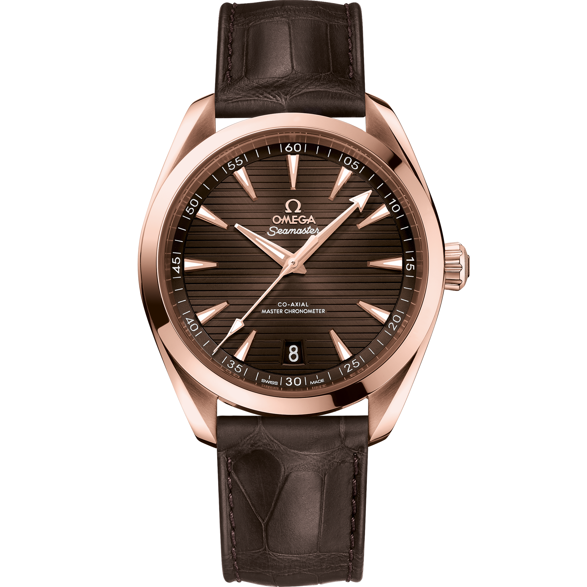 海马系列 AQUA TERRA 150米腕表 41毫米, Sedna™ 18k金表壳 搭配 皮表带 - 220.53.41.21.13.001 - 影像 1