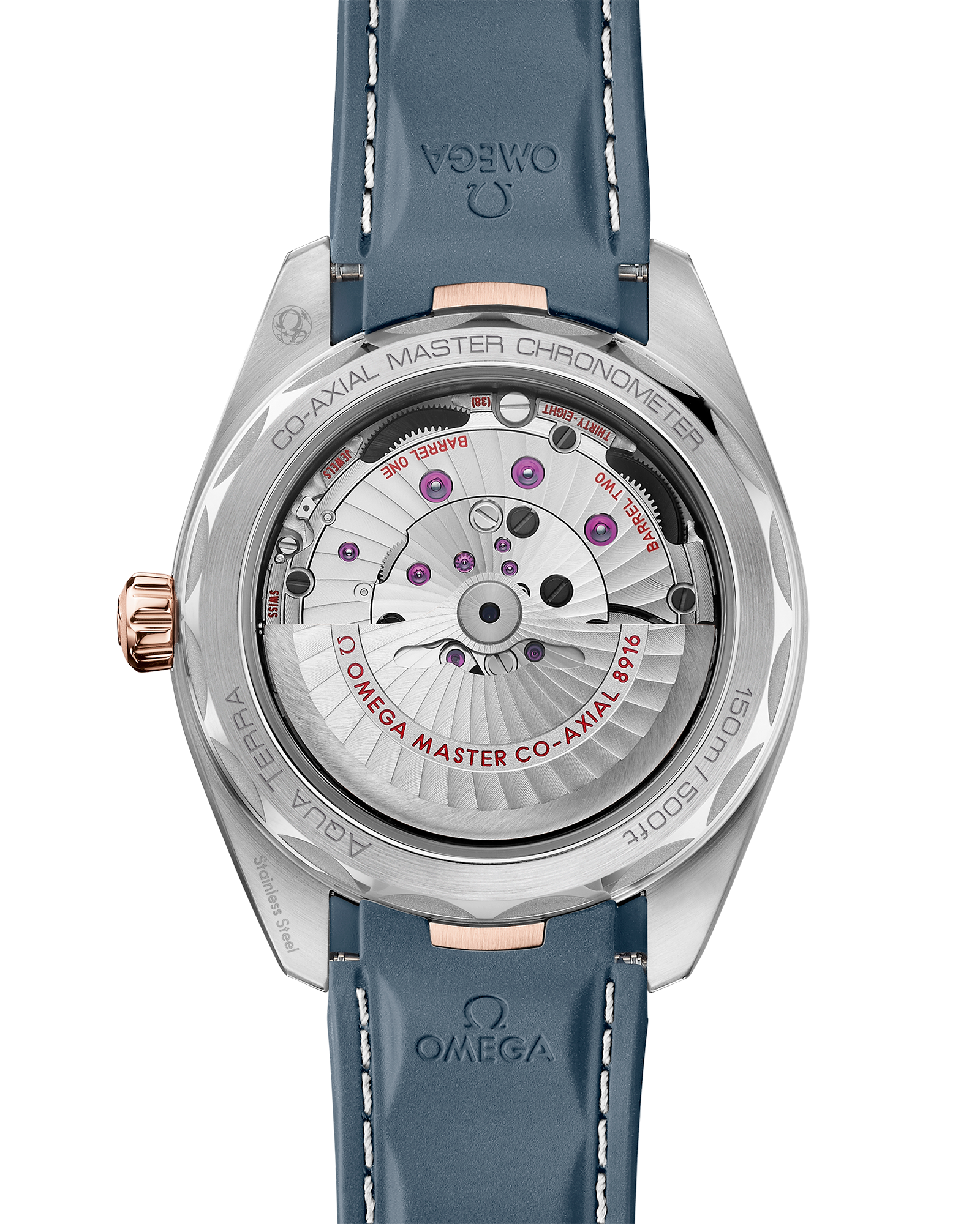 海马系列 AQUA TERRA 150米腕表 41毫米, 精钢-Sedna™ 18k金表壳 搭配 橡胶表带 - 220.22.41.21.03.001 - 影像 2