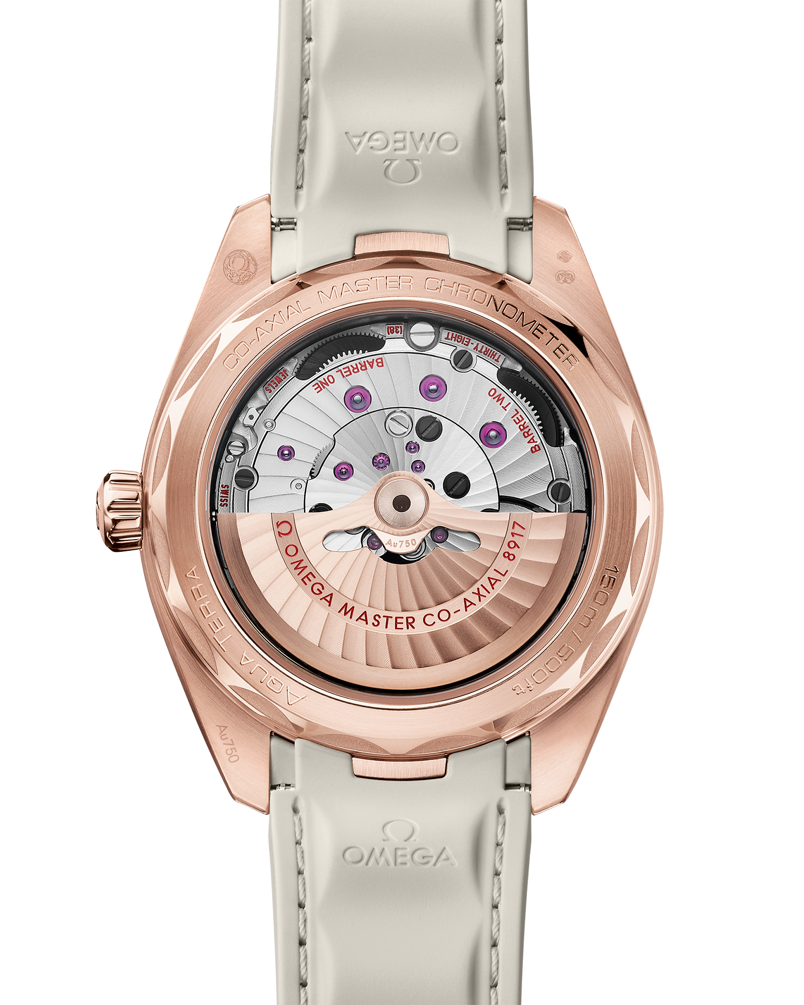 海马系列 AQUA TERRA 150米腕表 41毫米, Sedna™ 18k金表壳 搭配 橡胶表带 - 220.52.41.21.02.001 - 影像 2