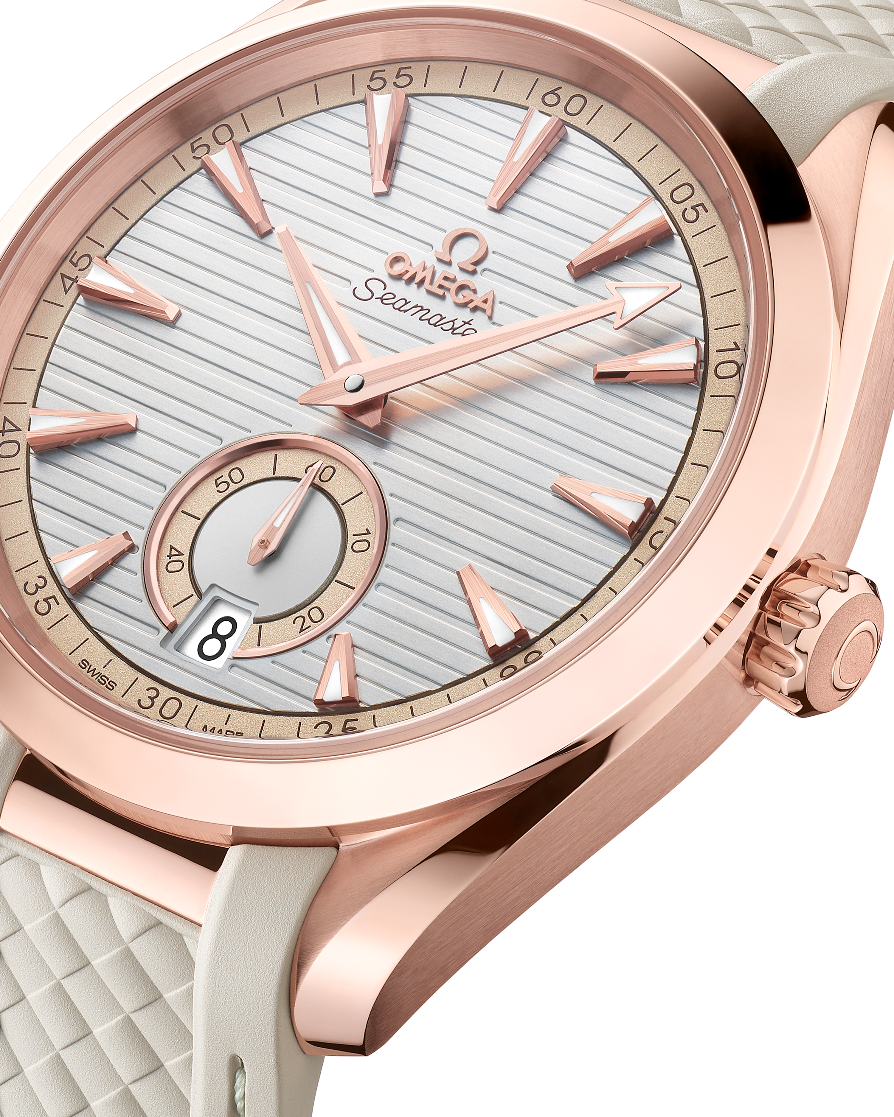 海马系列 AQUA TERRA 150米腕表 41毫米, Sedna™ 18k金表壳 搭配 橡胶表带 - 220.52.41.21.02.001 - 影像 4