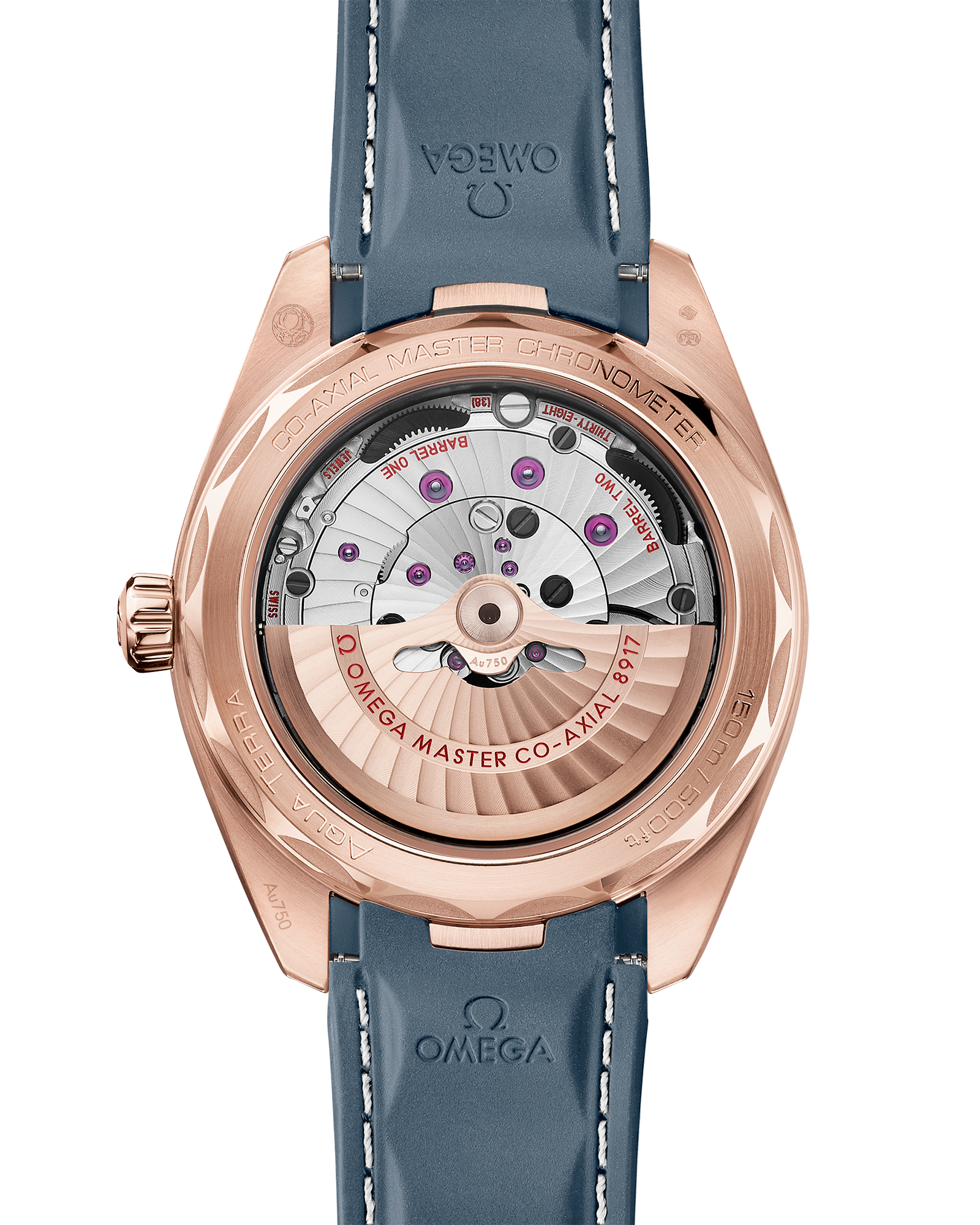 海马系列 AQUA TERRA 150米腕表 41毫米, Sedna™ 18k金表壳 搭配 橡胶表带 - 220.52.41.21.03.002 - 影像 2