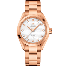 海马系列 AQUA TERRA 150米腕表 34毫米, Sedna™ 18k金表壳 搭配 Sedna™ 18k金表链 - 23150342055001