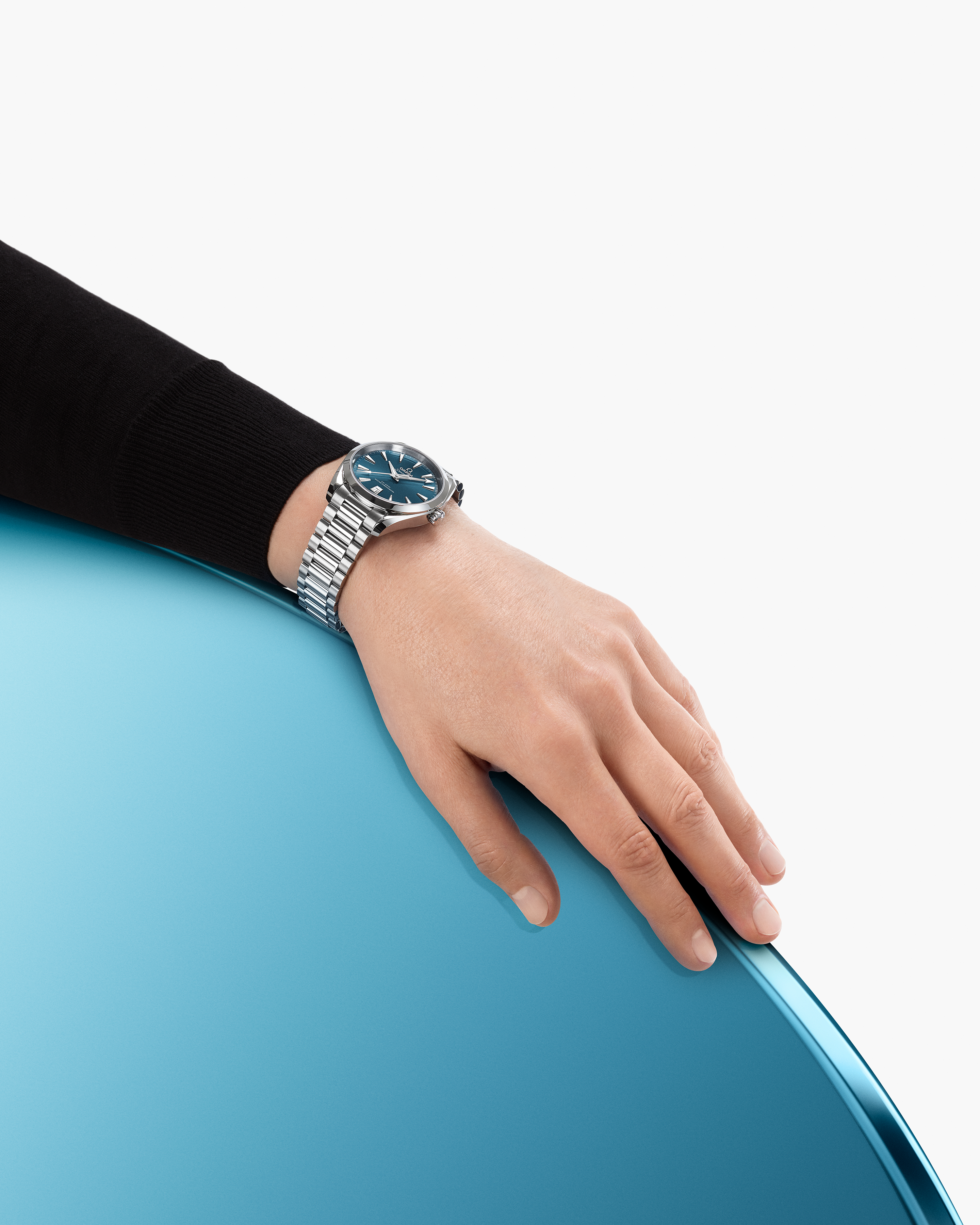 海马系列AQUA TERRA SHADES腕表 38毫米, 精钢表壳 搭配 精钢表链 - 220.10.38.20.03.003 - 影像 4