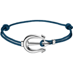 海马系列 手链, 海军蓝绳带, 精钢 - B607ST0000205