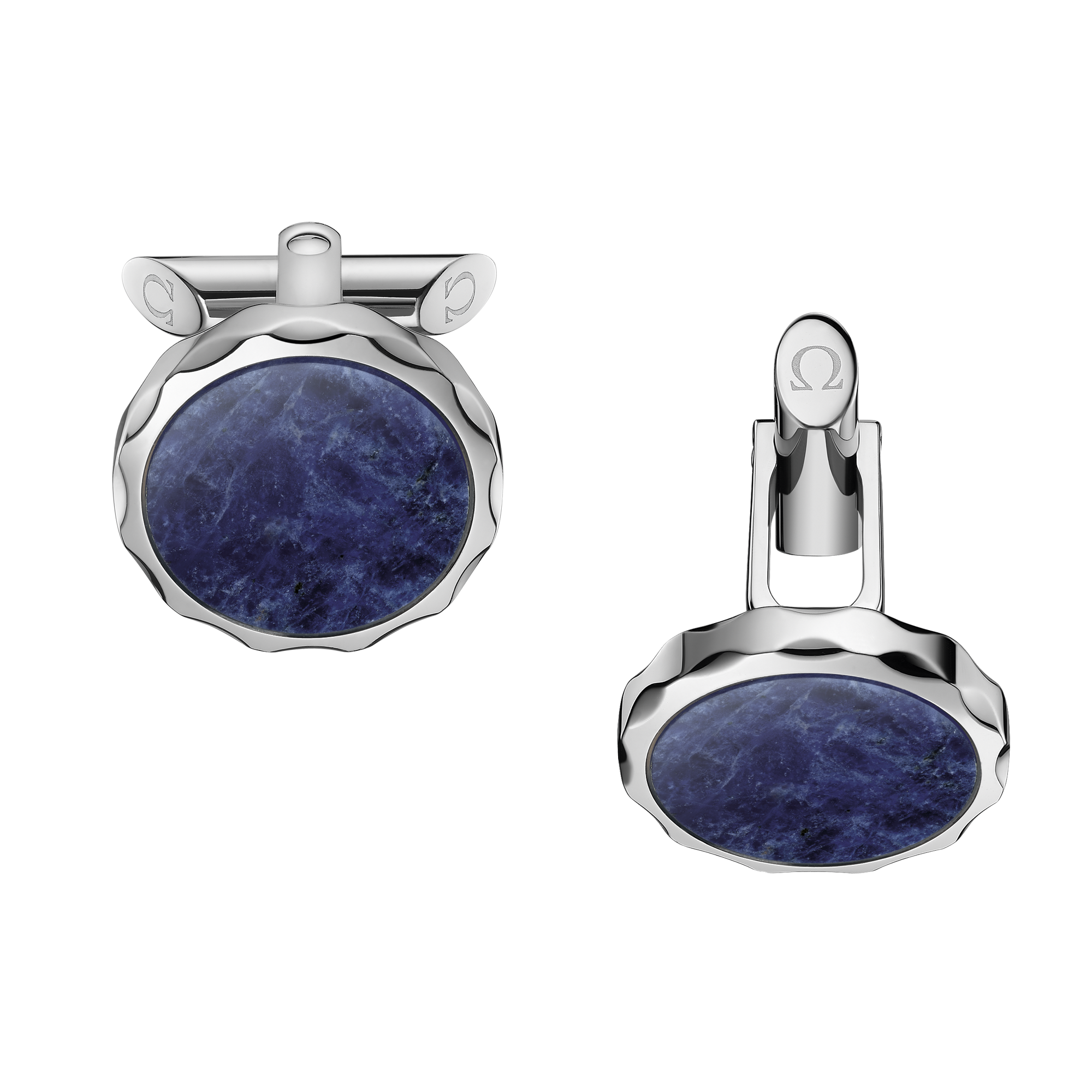 海马系列 袖扣, 砂金石, 精钢 - C93STA0501705 - 影像 1